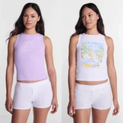 Ribbed Tank Top Boxers Sleepwear Set Deal: Save 45% at Walmart