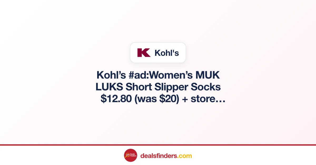 Women’s MUK LUKS Short Slipper Socks Only $12.80 at Kohl’s