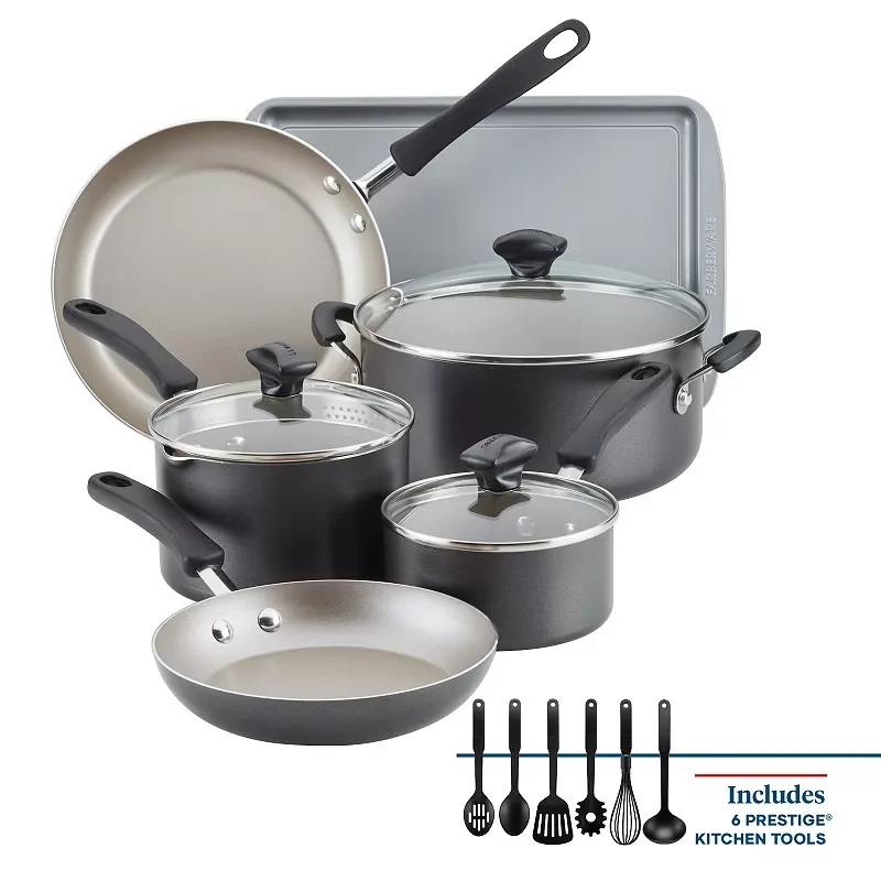 Farberware 15-Pc Nonstick Cookware Set Save $70 at Kohl’s