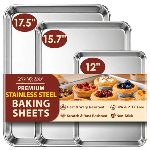 ZONGXFF Baking Sheet Set of 3 Only $19.xx (Reg. $36) at Amazon